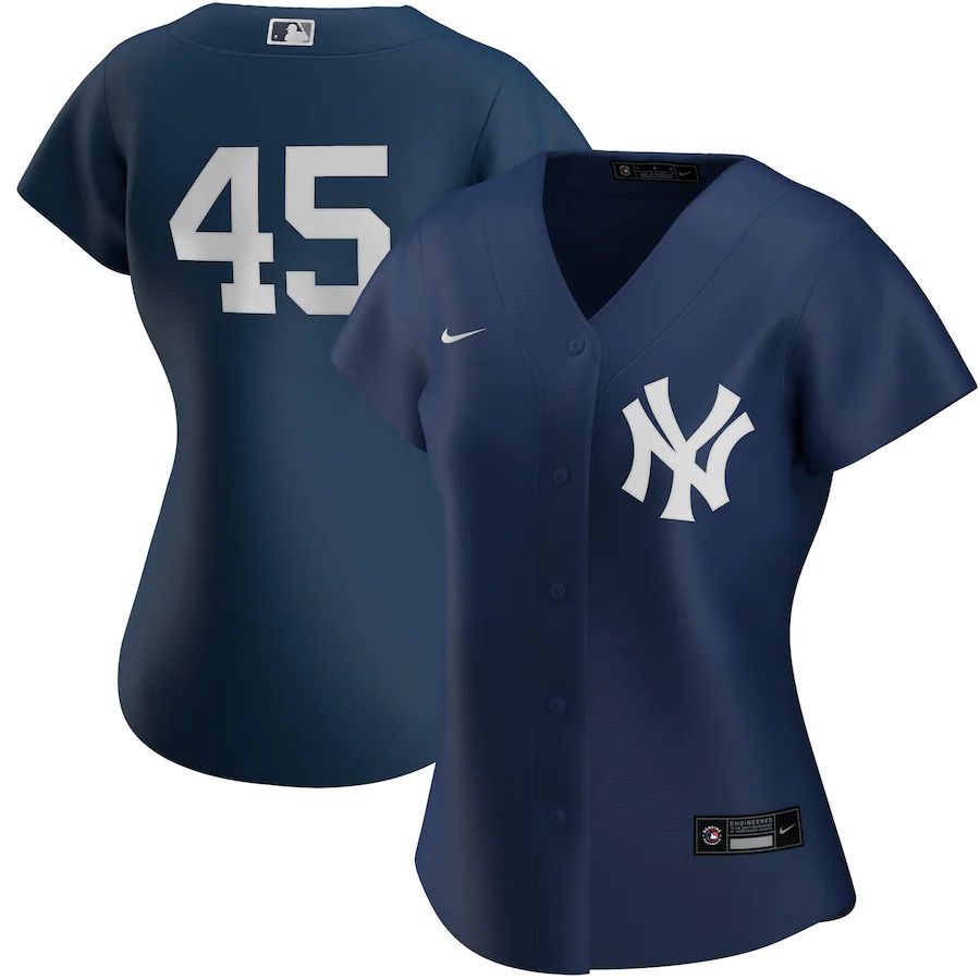 Womens New York Yankees #45 Gerrit Cole Nike Navy Alternate Replica Player MLB Jerseys